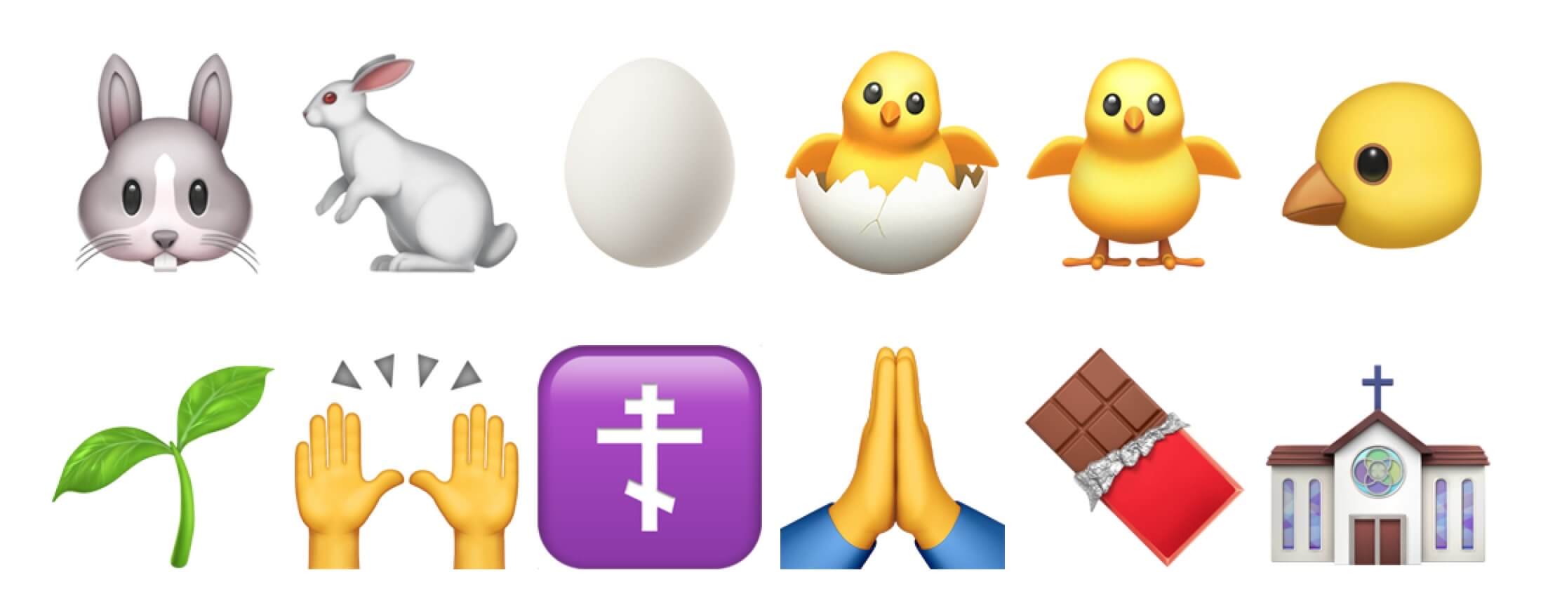 List of Easter emojis with definitions